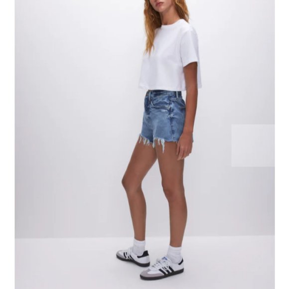 Good American Indigo433 Good 90s Shorts 0 - Picture 13 of 13